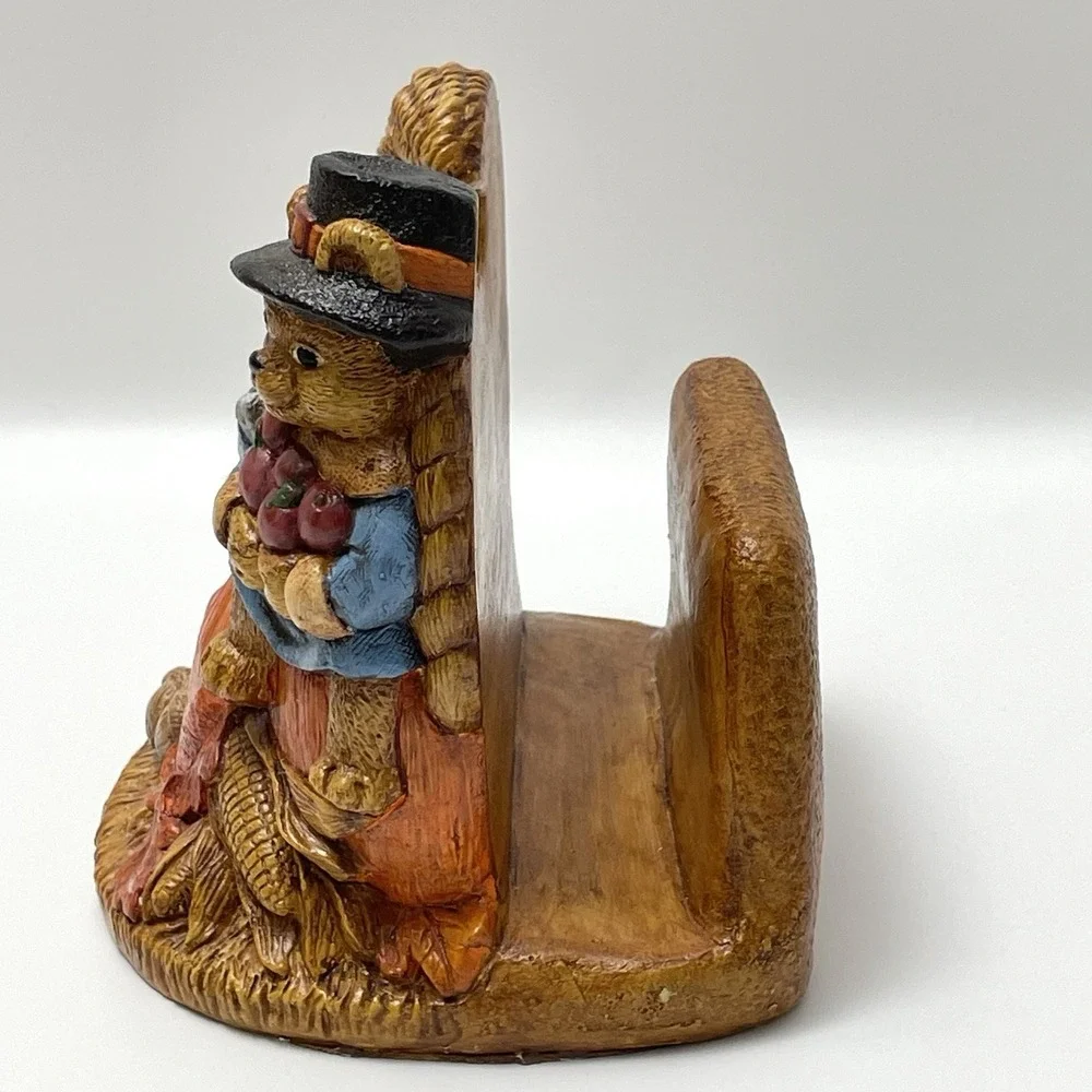 Vintage 1996 Accents Unlimited Inc Cornucopia Thanksgiving Napkin Letter Holder‎